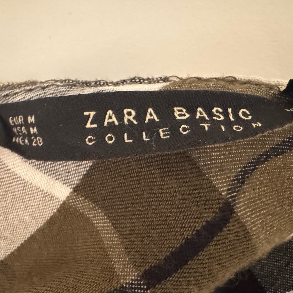 Zara Basic Plaid Button-Down Rhinestone Embellish… - image 8